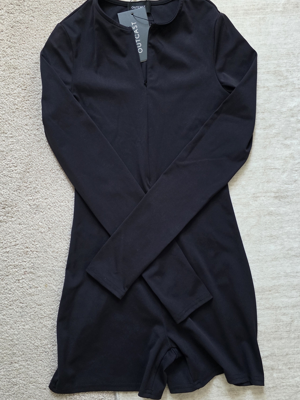 Outcast Black Long-Sleeve Jumpsuit Romper